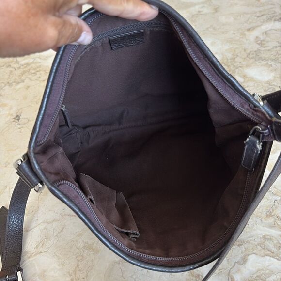 Gucci GG Canvas Abbey D-Ring Crossbody Bag Dark Brown Canvas & Leather - Picture 12 of 16